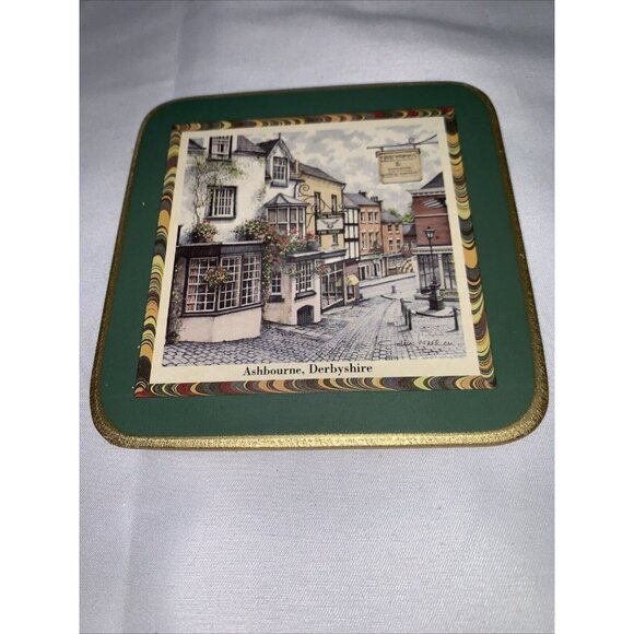 Cloverleaf Traditional Laminated Coasters Set Of 6 British Landmark Designs Cork - Picture 8 of 16